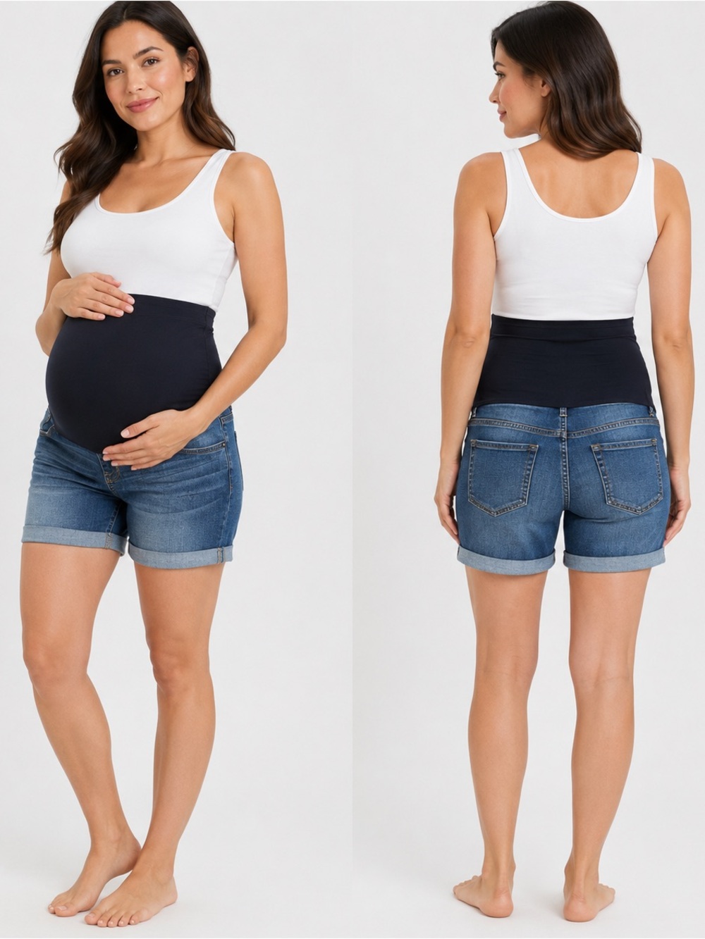 Liz Lange Bermuda Denim Shorts Size Small VGUC